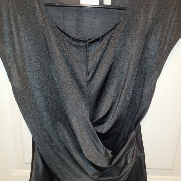 New York & Company Black Draped Top. - Picture 3 of 5
